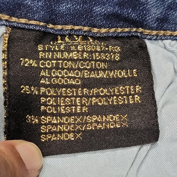 Lucky & Blessed Size 16 Medium Wash Sequin Flared Jeans - Picture 8 of 8